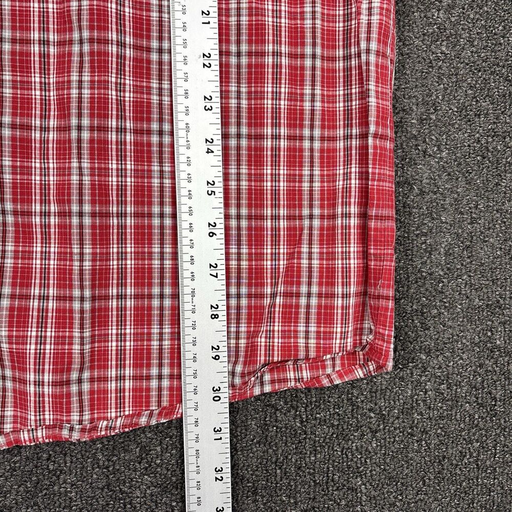 Wrangler Shirt Mens Plaid Rugged Wear Cotton Long Sleeve Wrinkle Resist Size 2XL - Picture 2 of 5